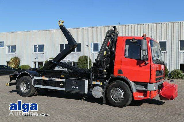 camion ampliroll DAF AE75, Kran Hiab 090-2, Seilwinde, Wenig KM