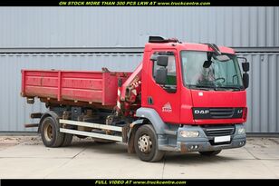 camion ampliroll DAF LF 55.180, KRAN/CRANE HMF 760 K2 (1995 KG,6,8 m)