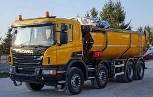 camion-benne Scania P410 / OFF ROAD / 8X4 / WYWROTKA Z HYDRAULICZNIE PRZESÓWNĄ ŚCIAN