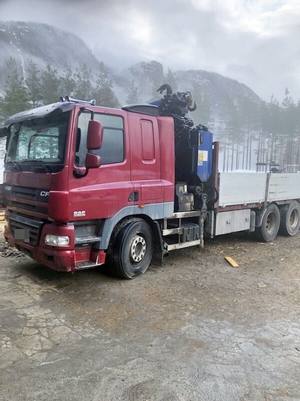 camion plateau DAF CF85.460 *6x2 *crane PM30 *PLATFORM 7m *MANUAL