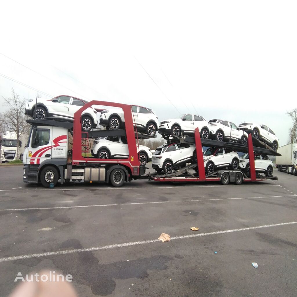 camion porte-voitures Mercedes-Benz Actros 1843 + remorque porte-voitures