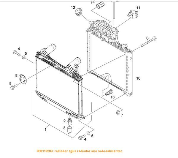 refroidisseur intermédiaire Intercooler MAN TGA 18.480 FHLC 81061300234 pour tracteur routier MAN TGA 18.480 FHLC