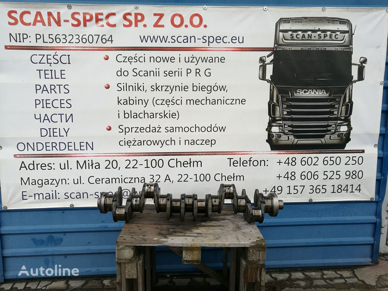 vilebrequin Scania XPI 2008030,2133515 pour tracteur routier Scania PRG