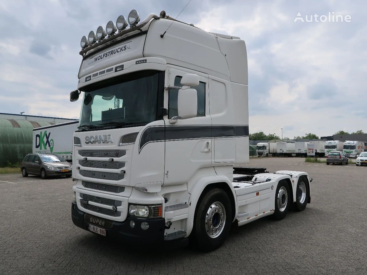 tracteur routier Scania R580 V8 6x2, Euro 6, Retarder, Leather, From Belgium, TOP!