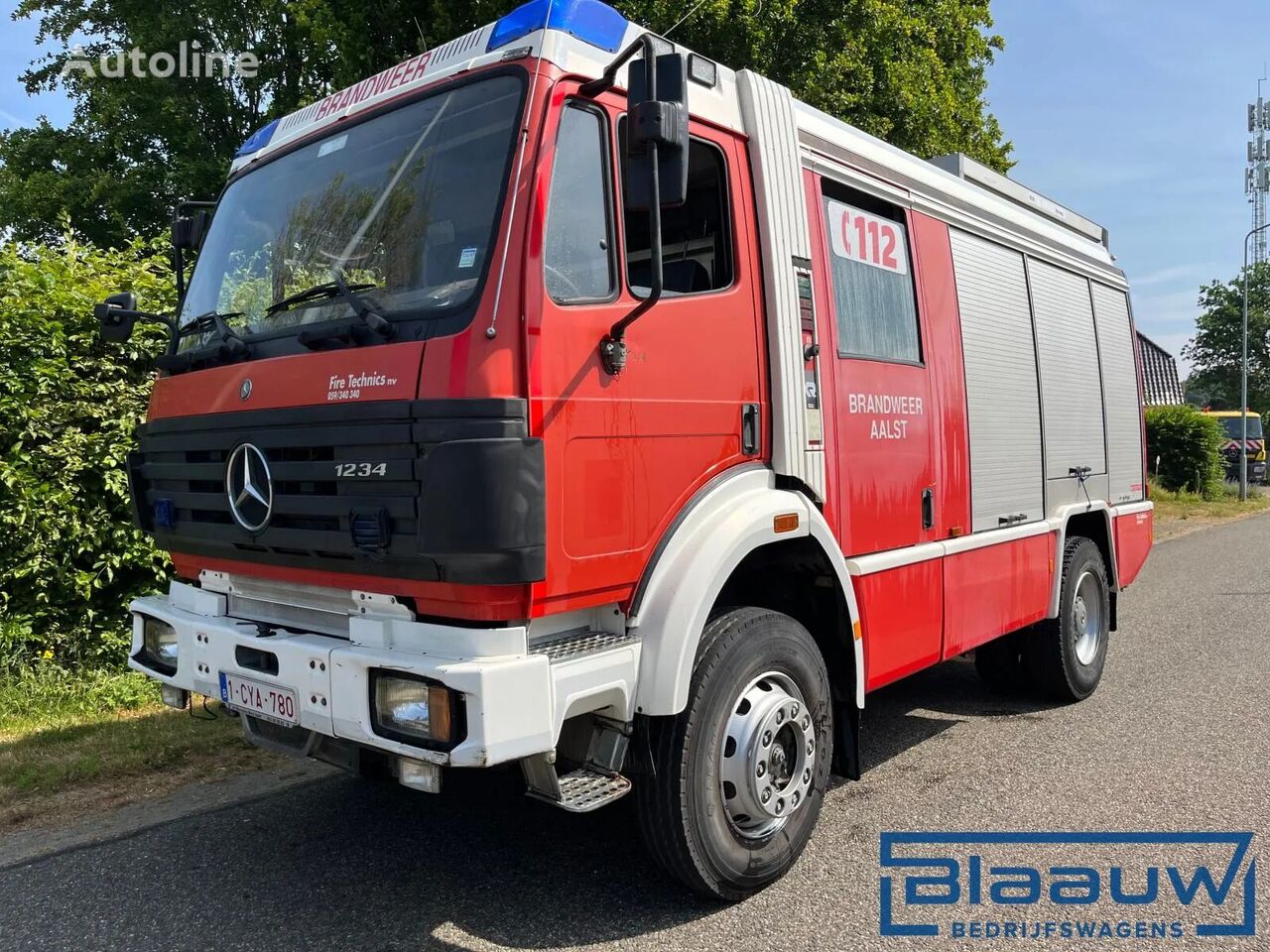 camion de pompiers Mercedes-Benz 1234 4X4 , BRANDWEERWAGEN , BOMBEROS FIRETRUCK 