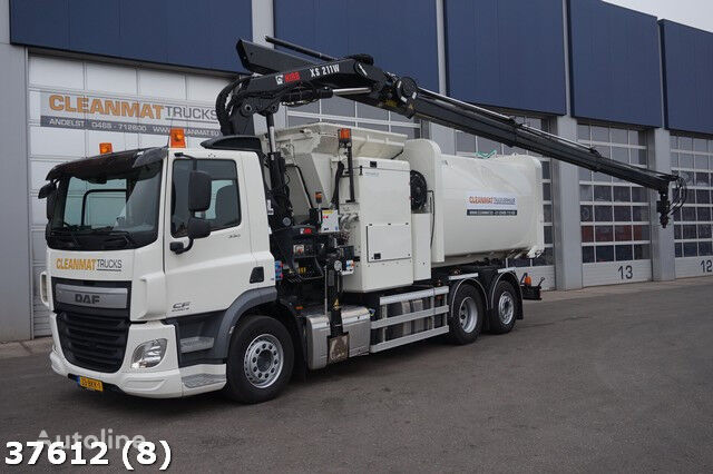 camion poubelle DAF FAN CF 330 Welvaarts weegsysteem 21 ton/meter laadkraan